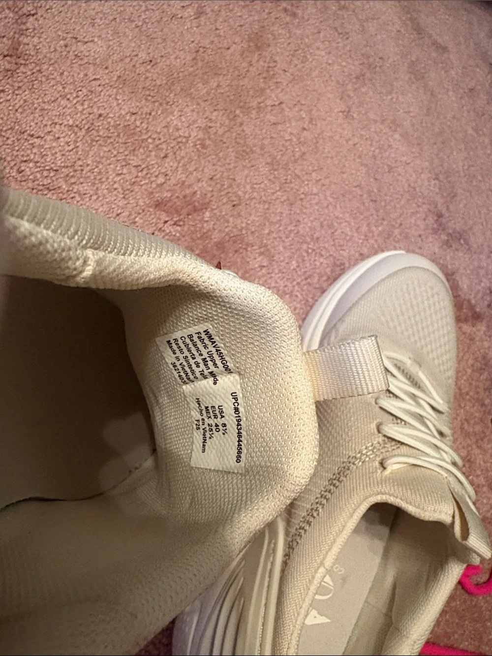 Avia Men's Knit Athletic Sneakers in Off-White